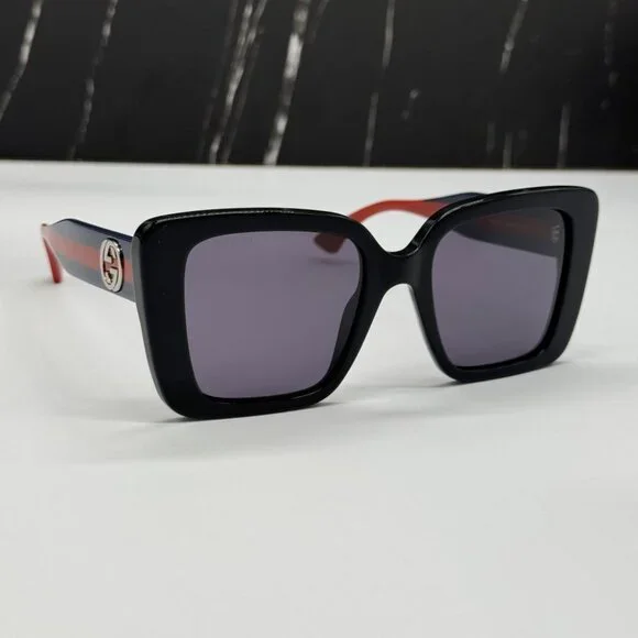 NEW GG1861S 004 GUCCI SUNGLASSES SHINY BLACK WOMEN EYEWEAR GUCCI